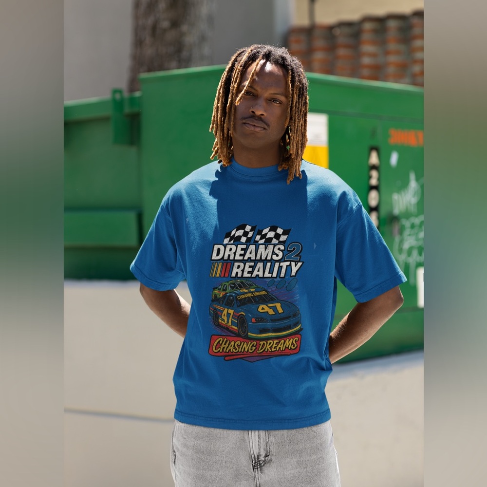 Chasing Dreams Dreams 2 Reality Heavyweight Vintage Washed Cotton T Shirt NWT - Picture 3 of 4